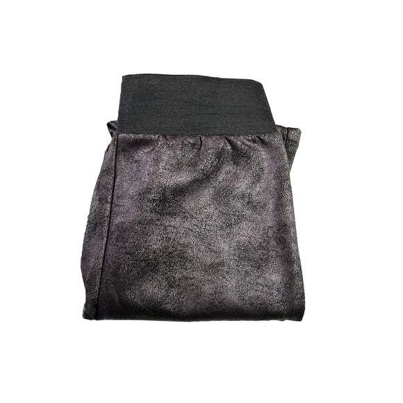 INC International Concepts Faux Leather Stretch Metallic Leggings Brown Size M - Picture 4 of 10